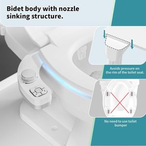 New Ultra Slim <strong>Warm</strong> &amp; Cold <strong>Water</strong> Toilet <strong>Bidet</strong> Attachment Dual Nozzle Self-Cleaning Hygiene OEM/ODM Smart Manual <strong>Bidet</strong> Attachment - Product Image 5