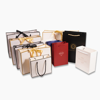 Rose personnalisé imprimé votre propre Logo Boutique de luxe emballage sac en papier d'achat avec poignées