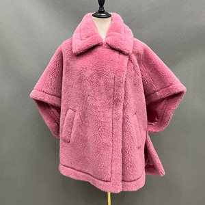 新入荷 シェアリングウールファーコート ファッションラムファーポンチョ テディコート レディース - Product Image 4