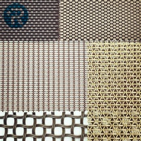 Cloison décorative en treillis métallique tissé antique en laiton et acier inoxydable, résistante à la corrosion, pour ascenseurs, soudée, découpe ISO