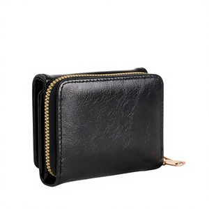 Portafoglio da <span class=keywords><strong>donna</strong></span> piccolo, corto, a tre ante, <span class=keywords><strong>con</strong></span> <span class=keywords><strong>cerniera</strong></span>, in PU impermeabile, multistrato, <span class=keywords><strong>con</strong></span> fodera in poliestere, per carte di credito, documenti e contanti. - Product Image 1