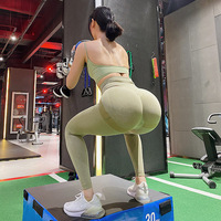 Pas de MOQ, logo personnalisé, leggings de sport taille plus pour femmes, leggings de yoga sans couture, pantalons de yoga Tiktok, polainas de yoga