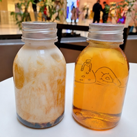 Bouteille en PET jetable de 250 ml et 350 ml pour soda, avec bouchon à vis et impression sérigraphique, bouteille de boisson en plastique de 12 oz