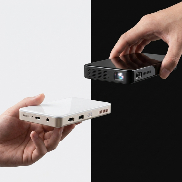 Pocket Cinema Mini Smart Projector WiFi 6 4K Android | Rechargeable Battery LED with Built-in Speakers | PICO BATTER