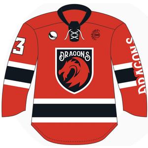 Maillots de hockey sur glace BETHERIVAL, blancs, taille 5XL, col en dentelle - Product Image 1