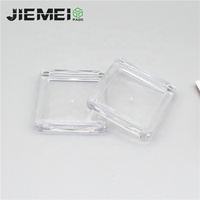 JIE MEI Stock quantité minimale de commande 100PCS All Clear Square Pan Taille L46.8 x W46.7MM Vide Fard À Paupières Tube Transparent Maquillage Correcteur Blush Case