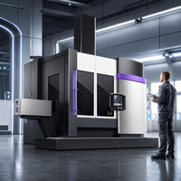 Machine de découpe et d'alésage en métal de qualité professionnelle personnalisée, grande capacité, avec tour CNC vertical à haute rigidité