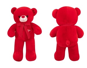 <span class=keywords><strong>Peluche</strong></span> personalizzato grande orsacchiotto <span class=keywords><strong>rosso</strong></span> con nastri - Product Image 6