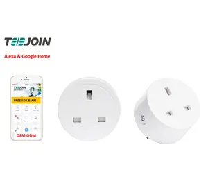 Teejoin mini uk wifi controle remoto, monitor de energia, moderno, elétrico, sem fio, tomada inteligente