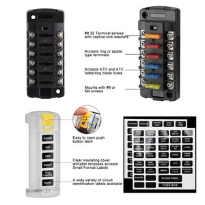 Cnspeed 6-Way Automotive Fuse <b>Box</b> With <b>Led</b> <b>Light</b> For Car Rv Truck Ship - Product Image 4