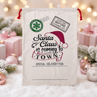 Grand sac en toile pour Père Noël, sac cadeau de Noël avec cordon de serrage, sac de rangement réutilisable pour cadeaux de Noël, sac d'emballage personnalisé