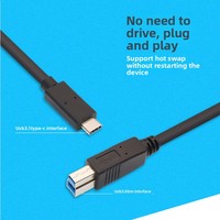 Câble d'imprimante USB 3.0 30A mâle vers mâle B, câble adaptateur de disque dur d'origine usine, câble de données à tête carrée en cuivre pur