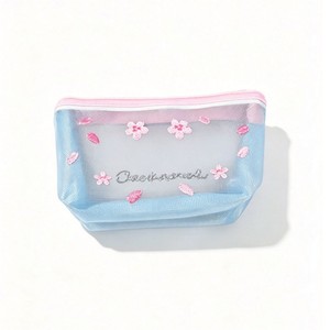 Bolsa de malla fresca y portátil para niñas, monedero <span class=keywords><strong>Sanrio</strong></span>, bolso de mano pequeño con patrón floral, cierre de cremallera, bolsa de almacenamiento transpirable - Product Image 2