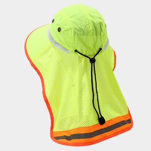 Casquette de baseball sportive en plein air Casquette en nylon avec rabat de cou Visière de sécurité réfléchissante haute visibilité pour le travail de nuit et la course à pied - Product Image 5