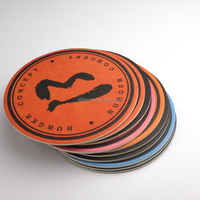 Sous-verre en papier rond absorbant et imperméable, écologique, avec logo personnalisé, épaisseur 3/5 mm, pour tasses à café et boissons à domicile