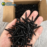 Vis autotaraudeuses LEKON métriques M3.5 à filetage fin, tête fraisée, phosphate noire, en acier au carbone pour plaques de plâtre