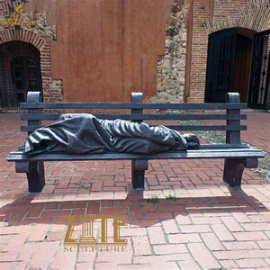 Statua di Gesù Senzatetto a Grandezza Naturale in Bronzo Fuso, Scultura in Metallo Stile Angelo - Product Image 4