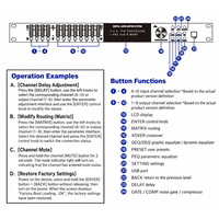 Processeur de sonorisation FIR DSP LB408 4 entrées 8 sorties, 500 MHz, double cœur, 32 bits, 768 kHz ADC, PEQ, DEQ, GEQ, USB, LAN, contrôle PC