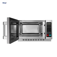 Harga grosir restoran 34L 1000W, konter baja antikarat atas Microwave Oven komersial Digital dengan tampilan LED