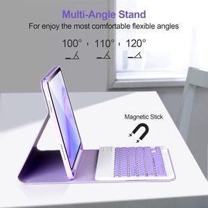 Funda para <span class=keywords><strong>iPad</strong></span> de 12.9/13 Pulgadas con Teclado Desmontable Retroiluminado, Soporte para Lápiz y Teclas Cuadradas, Cable de Carga con Interfaz Tipo C - Product Image 2