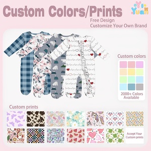 Pijama Enterizo de Manga Larga con Cremallera y Volantes Laterales Estampado Completo para <span class=keywords><strong>Bebés</strong></span> Niñas <span class=keywords><strong>Recién</strong></span> Nacidas - Product Image 3