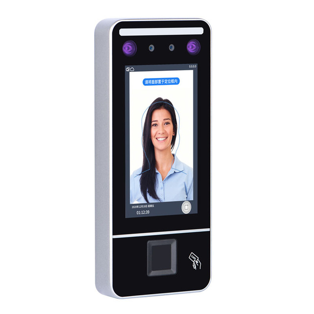 5-inch Facial Recognition Fingerprint Palm Vein RFID Card Time Attendance Machine Biometric Access Control System