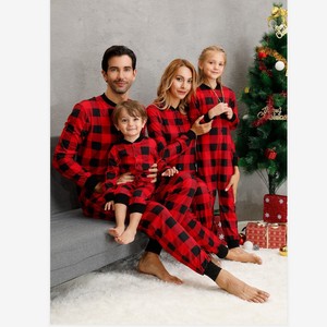 Plaid Ours Joues Enfants Adulte Famille Correspondant Pyjamas De Noël Vêtements De Nuit Pyjamas Baiser Mon Ours Joues Pyjamas De Noël - Product Image 4