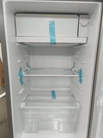 Mini-Frigo 90 L en Acier Inoxydable, Modèle Promotionnel, Dégivrage, Une Porte, Petit Réfrigérateur avec Compartiment Congélateur