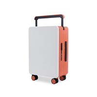 Ensemble de bagages de luxe grande capacité en polycarbonate rigide avec doublure en polyester, roulettes de voyage et poignée télescopique large pour bagage à main à roulettes pivotantes