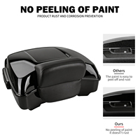 Top case de moto avec dossier passager et support de fixation pour Harley Touring Electra Glide FLHT 2014-2025