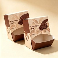 Boîte d'emballage en carton biodégradable pour bonbons, type pop-up, qualité alimentaire, pour présentation de chocolats, vente en gros