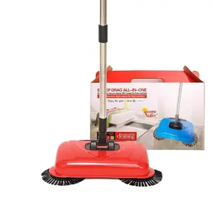 Best selling Household cleaning tool Hand-pushed sweeper long handle floor clean sweeper home 360 rotating clean machine