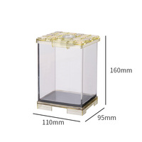 Aquarium rectangulaire en acrylique pour poissons Betta, blocs de construction, mini aquarium de bureau et de salon avec lumière, boîte écologique