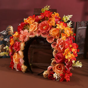 Nouvelles Coiffes Ethniques Haut de Gamme pour Femmes, Couronnes de Mariage, Couronnes de Mariée, Bandeaux <span class=keywords><strong>à</strong></span> Roses, Couronnes Artificielles - Product Image 1
