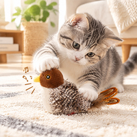 Jouet pour chat : plumeau élastique suspendu avec son d'oiseau, résistant aux griffures et aux morsures, pour soulager l'ennui des chatons