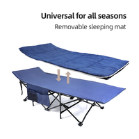 STARRYHEART Lit de camping pliant de luxe portable Lit de couchage pliable d'extérieur inclinable
