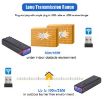 EVAWGIB - Escáner de Código de Barras Portátil Mini 1D y 2D, Lector de Códigos QR, USB, BT 2.4G, Inalámbrico, para Almacén y Logística