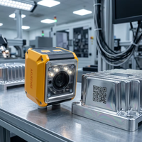 Scanner de codes-barres CMOS industriel haute vitesse, portée longue de 1000 mm, lumière rouge polarisée, IP67, 60 scans/secondes, mise au point liquide, pour ligne de production en usine