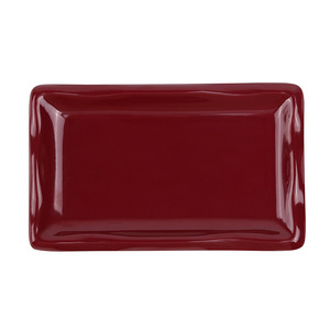 Wuhe Red Square Melamine Plates Food Grade Heat Resistant Restaurant Serving Trays - Product Image 5