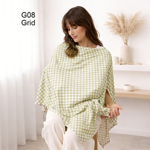 Cubierta de Lactancia Multifuncional de Bambú con Estampado, Transpirable, para Carrito de Bebé - Product Image 1