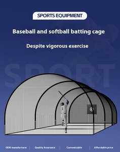 22ft <strong>Baseball</strong> Softball Batting <strong>Cage</strong> - Portable Heavy Duty Training Net with <strong>Frame</strong> for Backyard, Golf Hitting &amp; Practice - Product Image 4