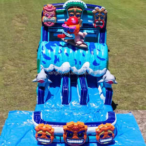 Toboggan aquatique gonflable personnalisé en PVC Ti Ki to Vi's Adventure, toboggan tropical <span class=keywords><strong>d</strong></span>'<span class=keywords><strong>été</strong></span> <span class=keywords><strong>avec</strong></span> <span class=keywords><strong>piscine</strong></span> pour <span class=keywords><strong>location</strong></span> - Product Image 2