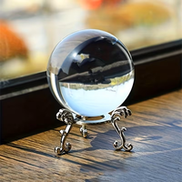 Boule de cristal de haute qualité pour la photographie, sphère en cristal K9, cadeau artisanal décoratif avec base en option