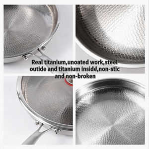 Fornello a Gas antiaderente in lega di titanio di fascia alta tedesco compatibile padella per friggere uso domestico bistecca Non rivestita padella in titanio - Product Image 4