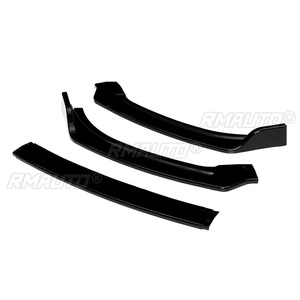 3PCS Carbon Fiber Look / Gloss Black A6 <b>Car</b> Front Bumper Lip <b>Diffuser</b> Spoiler Splitter Cover Trim for Audi A6 Sport 2016-2018 - Product Image 4