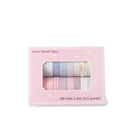 Ensemble de 20 rouleaux de ruban washi esthétique aux couleurs macaron et morandi, ruban adhésif pour scrapbooking et Bujo