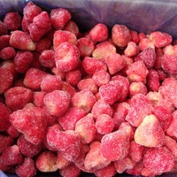 Fraises surgelées sans additifs, coupées en dés, rouges et mûres, pour smoothies, glaces et pâtisseries, matière première, vente en gros mondiale