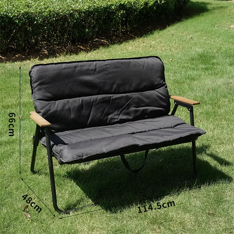 공장을 즐기십시오 새로운 디자인 금속 철 현대 더블 시트 2 인용 캠핑 의자