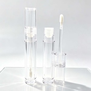 Tube à lèvres transparent vide, en plastique, pour gloss ou huile à lèvres, avec logo personnalisé, emballage cosmétique pour gloss à lèvres. - Product Image 1