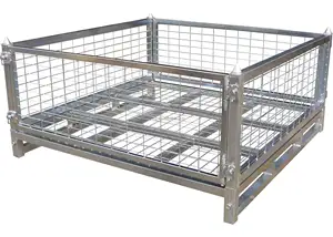 Metalen Opslagkooien Magazijn Accessoires Pallet